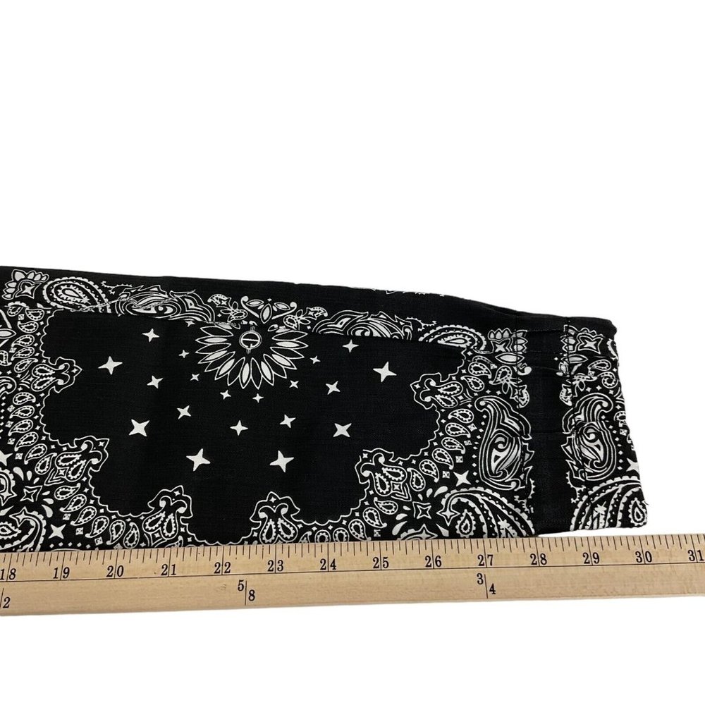 Golden Denim Jogger Pants Mens Sz 30 Black White Paisley Print Stretch $110 Nwt - Picture 11 of 12